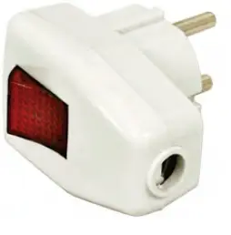 [K16020] Clavija schucko 16A salida lateral con interruptor luminoso