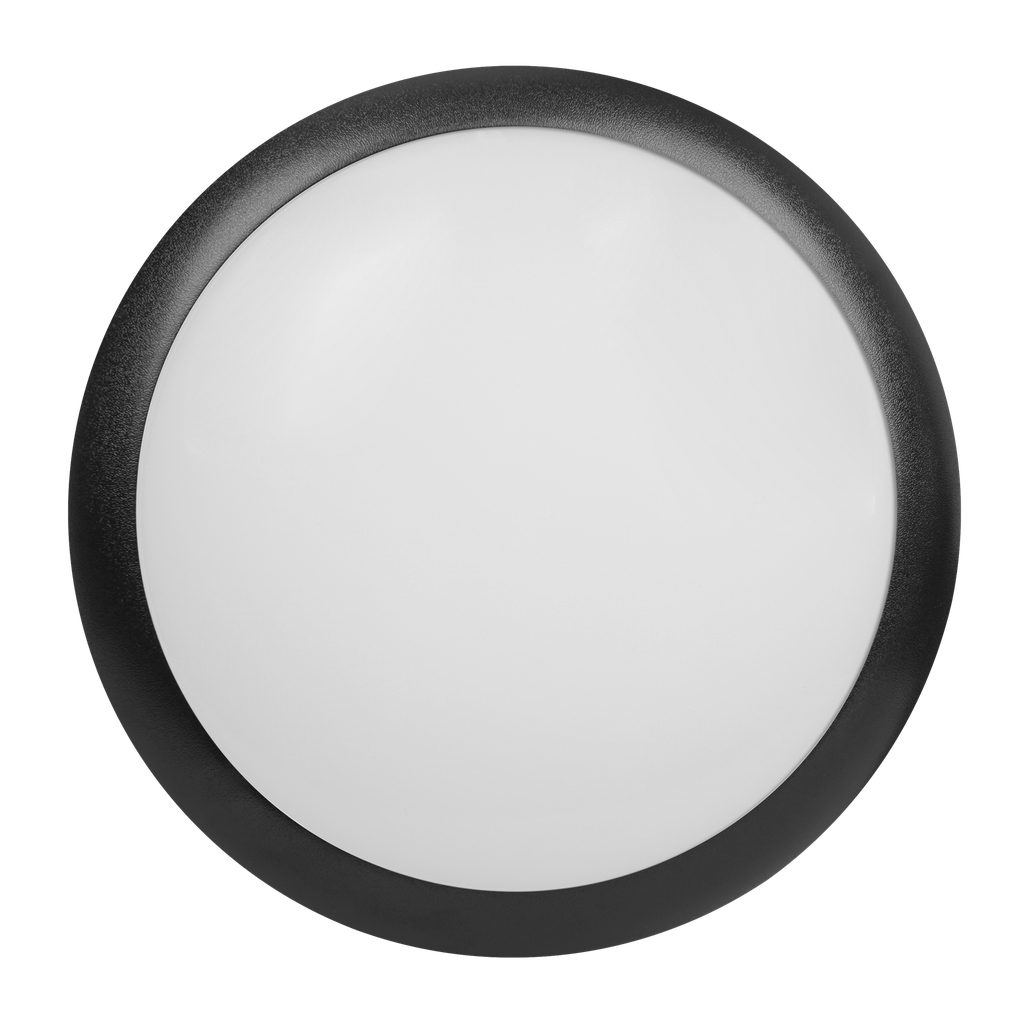 [GM00445] Plafón led redondo 3CCT exterior ip 54 14 watios color negro.