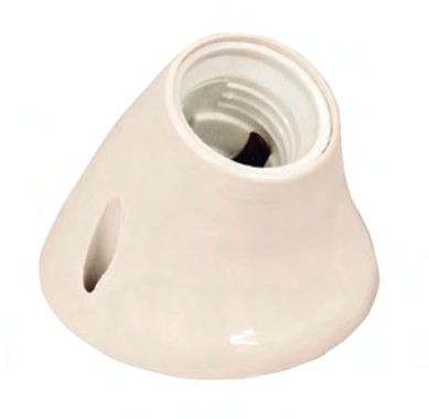 [K21004] Portalámparas zócalo curvo blanco