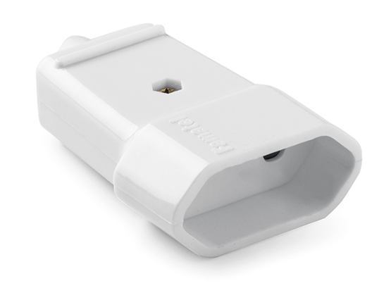 [2002] Base aérea  2P 10A 250V IP20 Retráctil Blanco